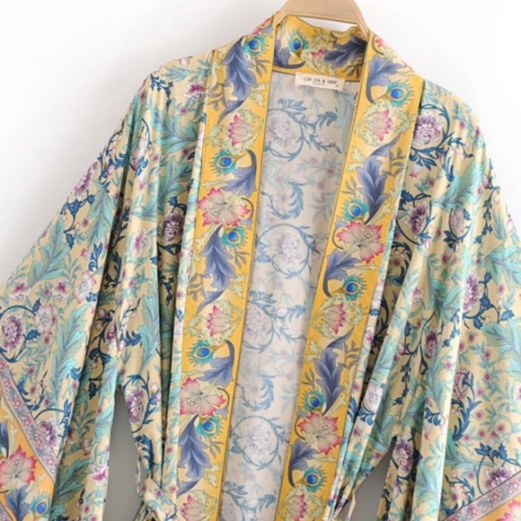 New! Pastel Floral Duster Kimono - Picture 6 of 10